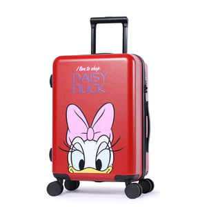 Disney IP Daisy Duck Red/White/Black Traveling Suitcase 20'' DH20312-M with TSA security password lock