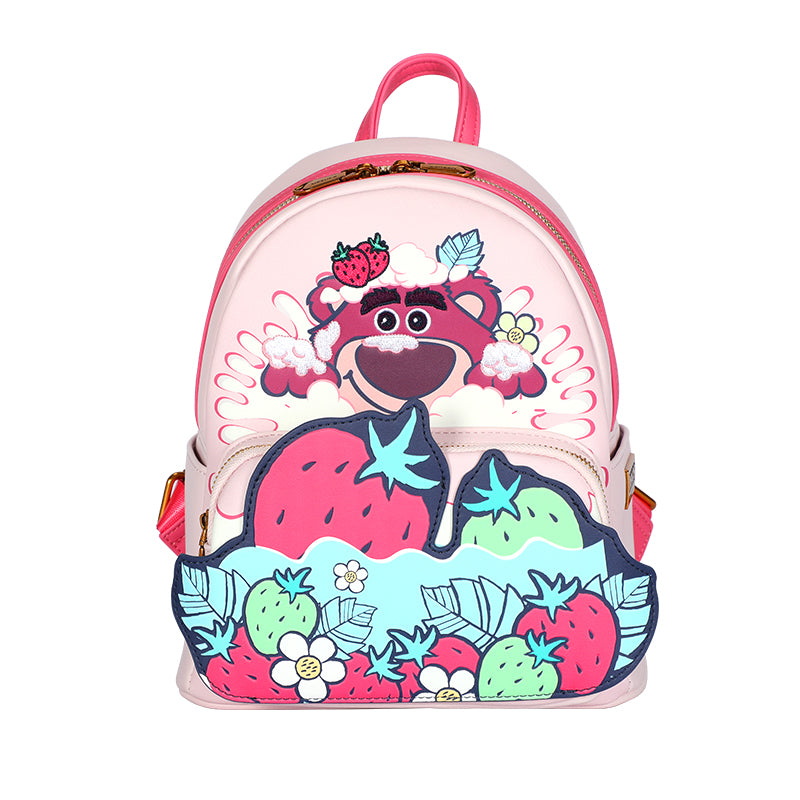 Disney Lotso Backpack Cartoon Cute Fashion PU Bag Luxury Bag OOTD Style DHF23863-LO