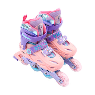 Disney Frozen Kids Roller Skate Combo Set Pink/Purple 2024 New Design