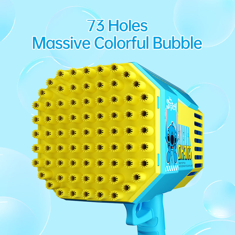 Disney Stitch 73-Hole Bubble Machine Children Outdoor Toys 23345