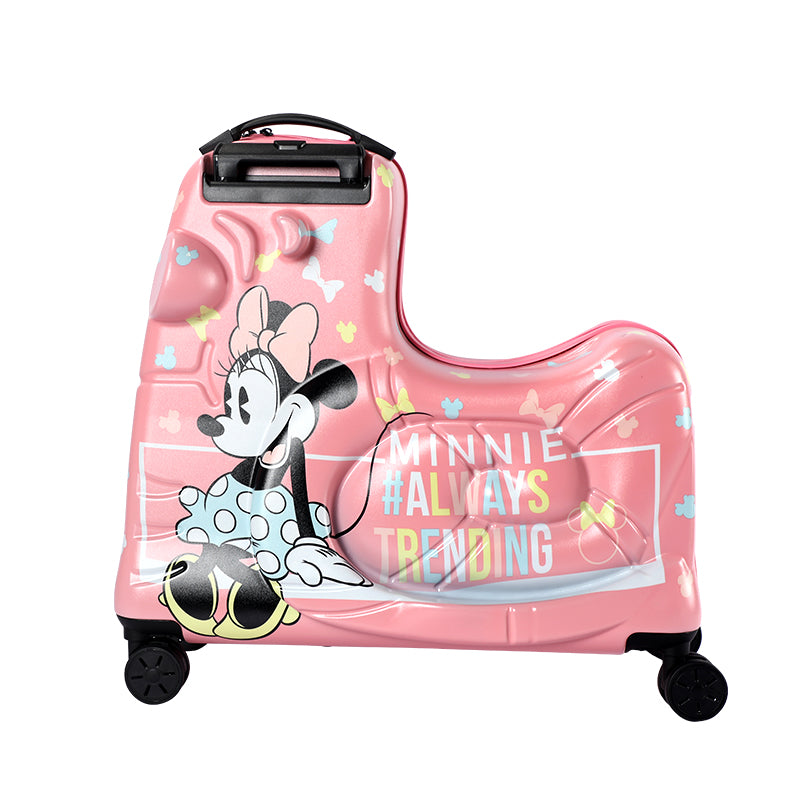 Disney Minnie 24 inch Ride-on Suitcase DH22711-B, trolley Luggage with Universal Wheel, Waterproof travel Suitcase with Lock