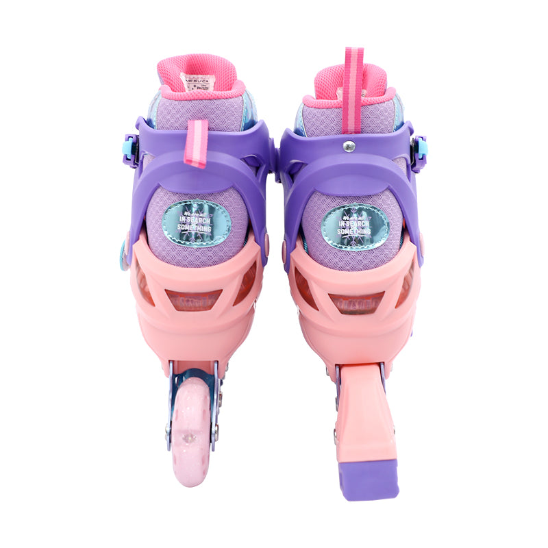 Disney Frozen Kids Roller Skate Combo Set Pink/Purple 2024 New Design