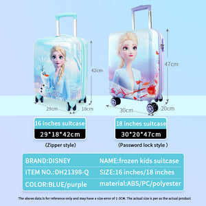 Disney Frozen IP Kids Suitcase 16inch DH19238-Q Easy travel 3 layers composite structure lightweight suitcase