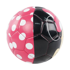 3D Size 2 Soccer Ball Disney Minnie 15cm Children Sports Ball Recreative Indoor Outdoor Ball for Kids Toddlers Girls Boys Children School