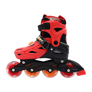 Disney Cars Kids Roller Skate Combo Set Red/Black 2024 New Design