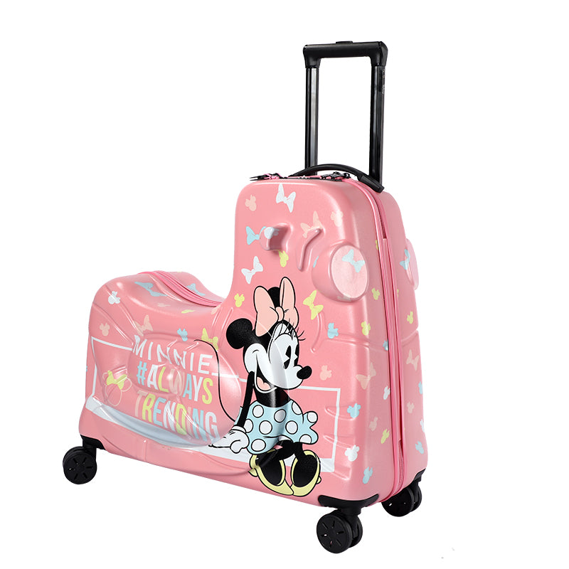Disney Mickey cartoon children trolley case can sit and ride luggage
