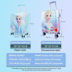 Disney Frozen IP Kids Suitcase 18inch DH19239-Q 3 layers composite structure lightweight suitcase