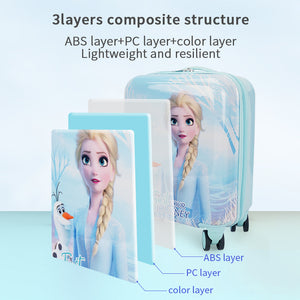 Disney Frozen IP Kids Suitcase 16inch DH19238-Q Easy travel 3 layers composite structure lightweight suitcase