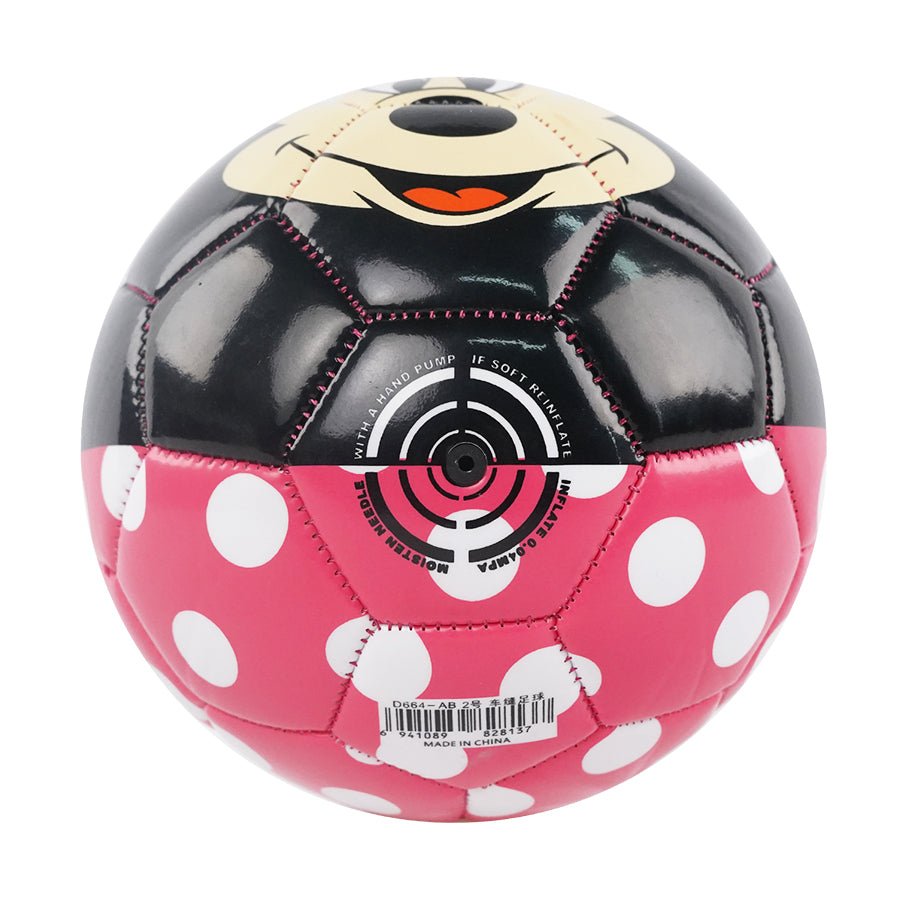 3D Size 2 Soccer Ball Disney Minnie 15cm Children Sports Ball Recreative Indoor Outdoor Ball for Kids Toddlers Girls Boys Children School