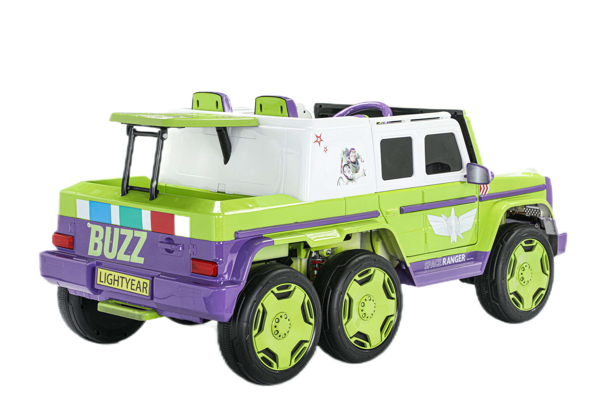 Disney  Buzz Lightyear 2024 New Design Electric Push Kids Toy Six Wheels Car