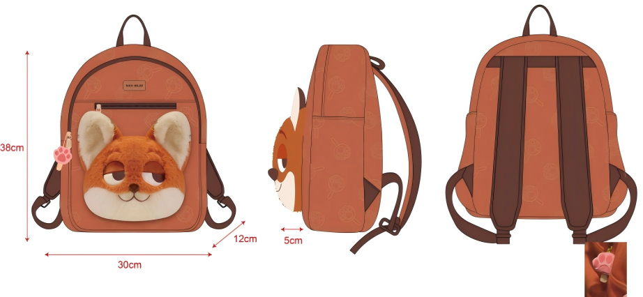 Disney NICK Casual Plush Doll Backpack DHF51636-NK