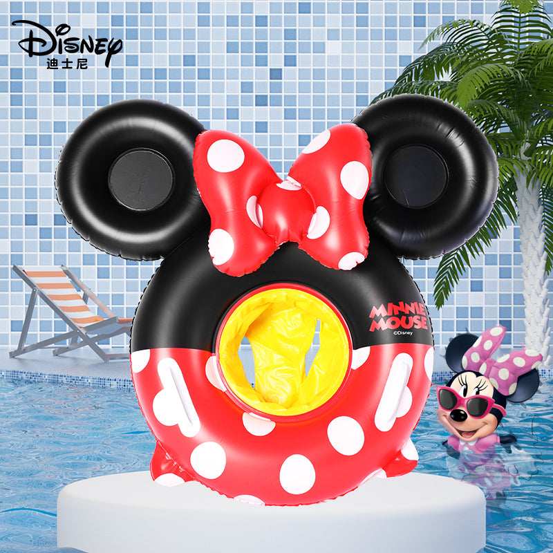 Disney Mickey Minnie Inflatable Swimming Float Water Boat Ring with Seat For Kids