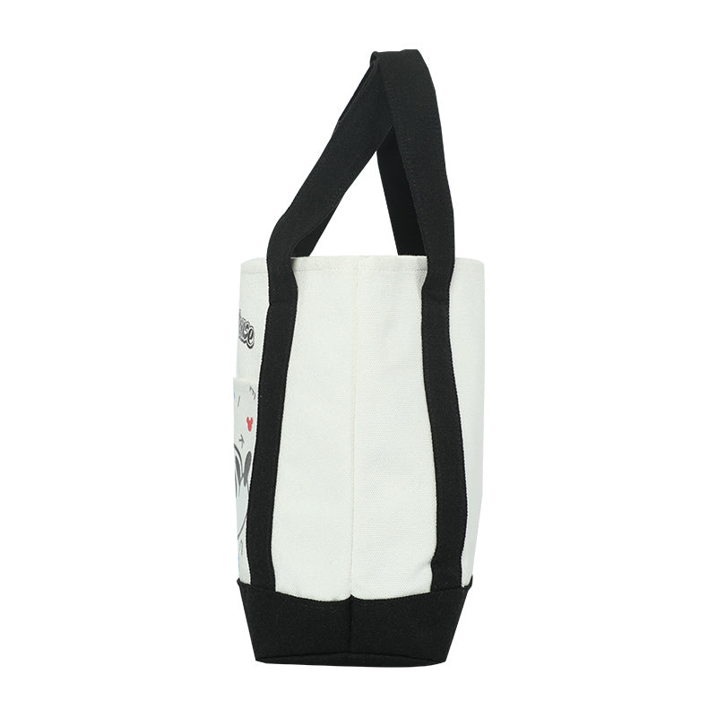 Disney Mickey Canvas Handbag Capacity Bento Lunch Box Bag Shopping Bag Handbag
