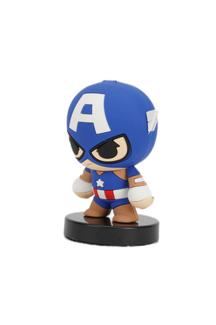 Marvel Captain America Cartoon Cute Keychain Pendant Pedestal