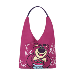 Disney Lotso Mickey Side Shoulder Handbag Cartoon Cute Canvas Bag DHF23807