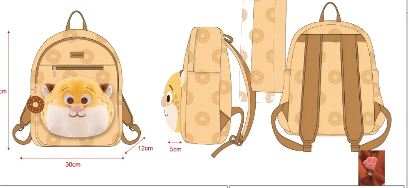 Disney Zootopia Casual Plush Doll Backpack DHF51636-Z