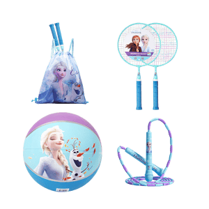 Disney Sport combo set Basketball Children round badminton racket jump rope with gym bag ball bag