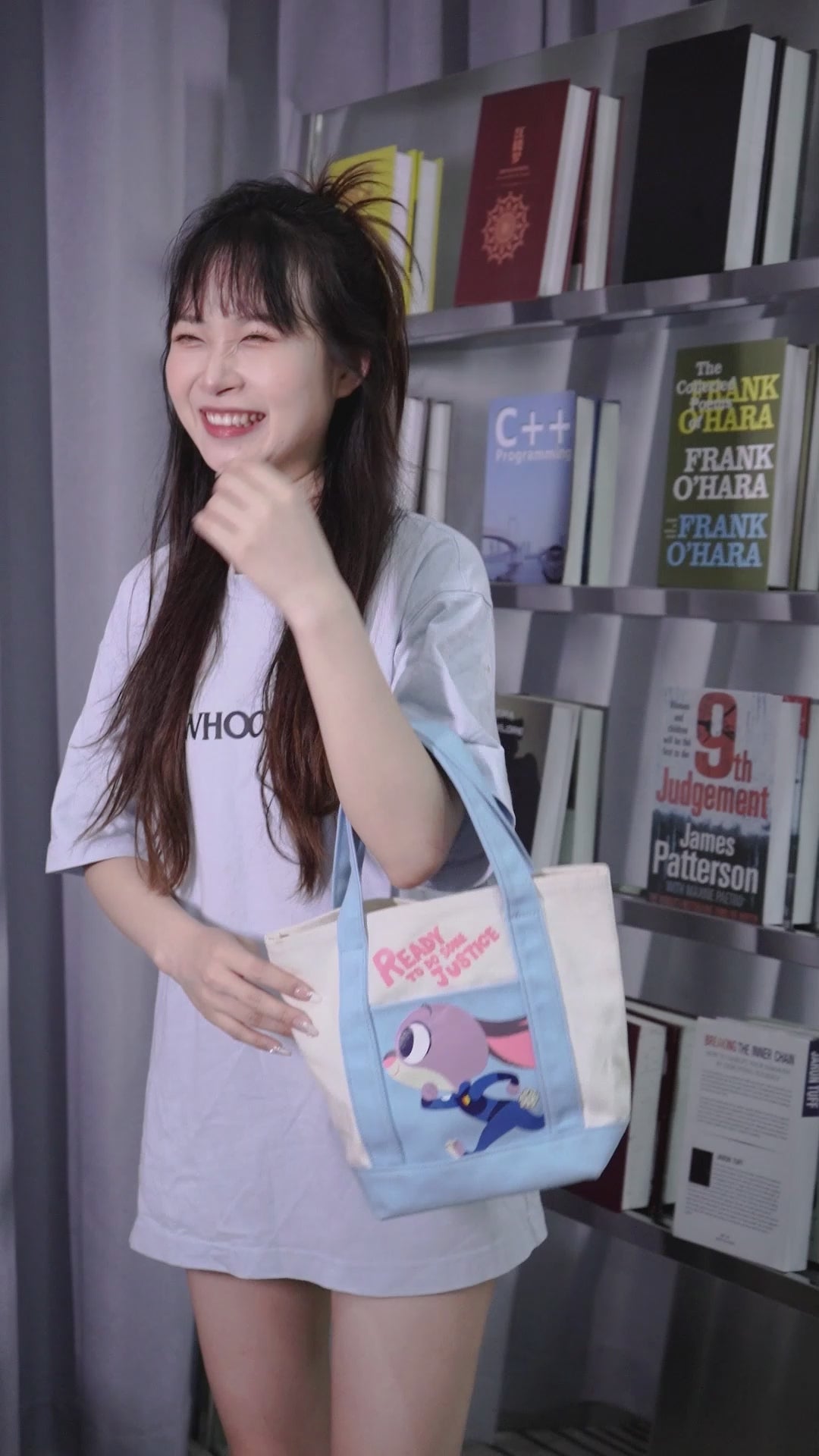 Disney Judy Canvas Handbag Capacity Bento Lunch Box Bag Shopping Bag Handbag
