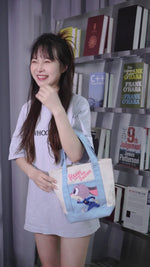 ギャラリービューアDisney Judy Canvas Handbag Capacity Bento Lunch Box Bag Shopping Bag Handbagに読み込んでビデオを見る
