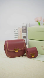 Load and play video in Gallery viewer, Disney Mickey Retro Fashion Wine Red Lady Bag DHF22190-A4
