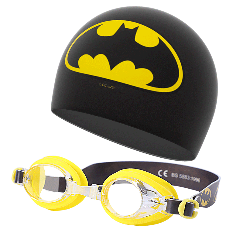 DC Batman 2022 Swim goggles swim cap swim mask kickboard float board swim trainer bag armband quick dry towel phone case swim combo set